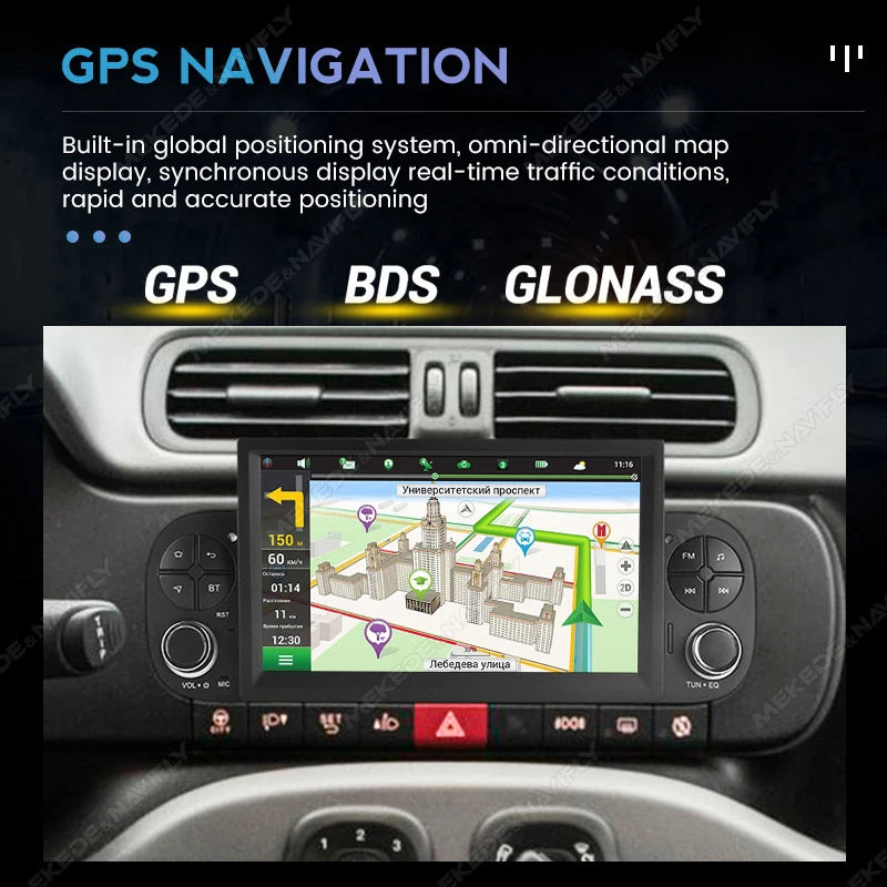 7'' Android 13 Stereo 1 Din Radio for FIAT PANDA 2013-2020 Carplay Auto Car Multimedia Vid | AUTOKITSHOP