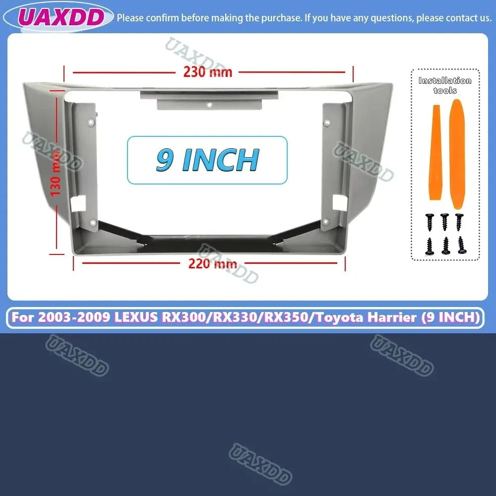 Car Frame Fascia Adapter Android Radio Panel Kit For 2003-2009 Lexus RX RX300 RX330 RX350