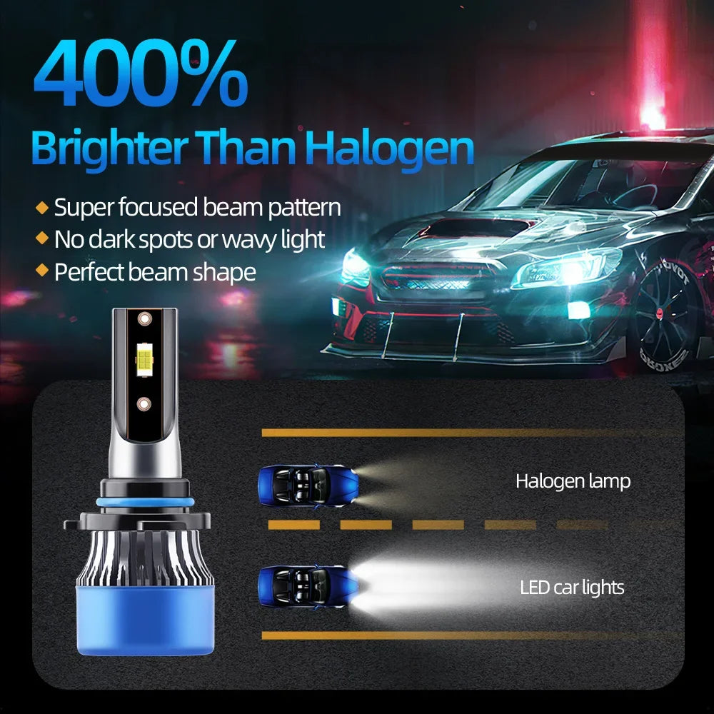 2x 30000LM LED Hir2 9012 Car Light Headlight Turbo Lamp 6000K For JEEP CHEROKEE KL 2014 20