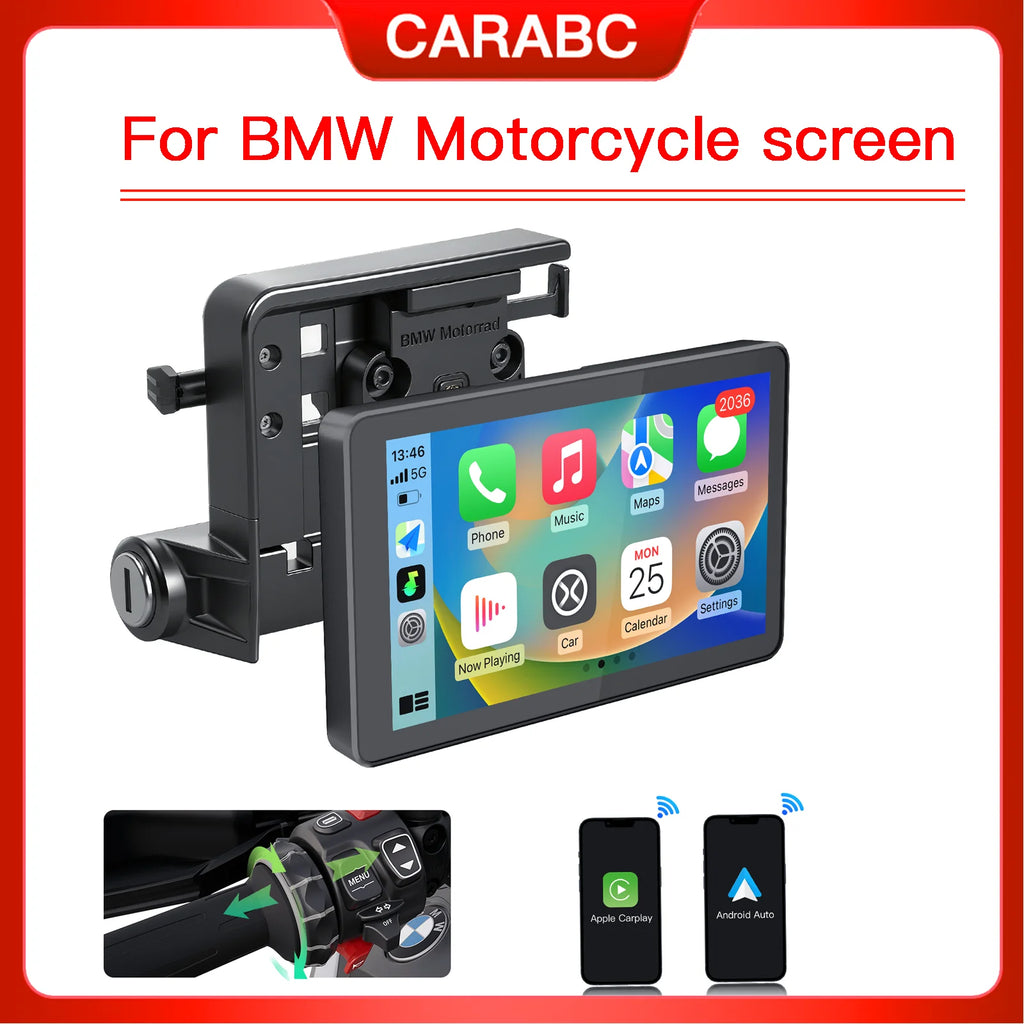 6" Wireless CarPlay Screen For BMW R1200GS R1250GS R1300GS S1000XR Motorcycle Android Auto | AUTOKITSHOP
