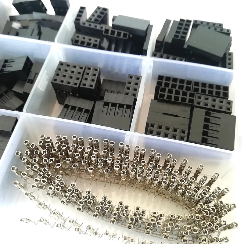 Assortment 1 2 3 4 5 6 Pin Car 2.54mm Male Female Wire Jumper Connectors