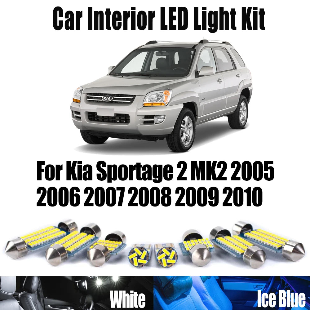 12-Piece LED Interior Light Kit for Kia Sportage 2 MK2 - Canbus Error-Free Bulbs | AUTOKITSHOP