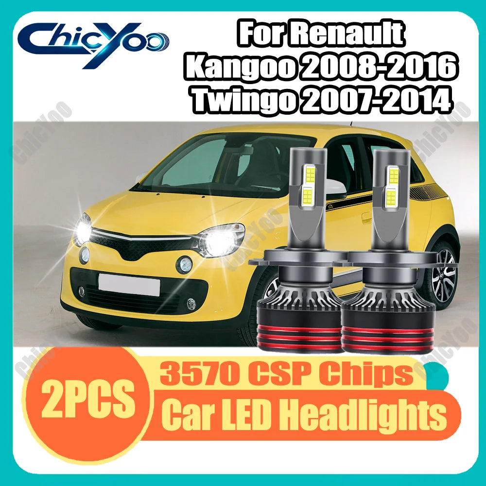30000LM 150W H4 High Low Beam Auto Headlamps 6000K White Car Headlights CSP Chips For Rena