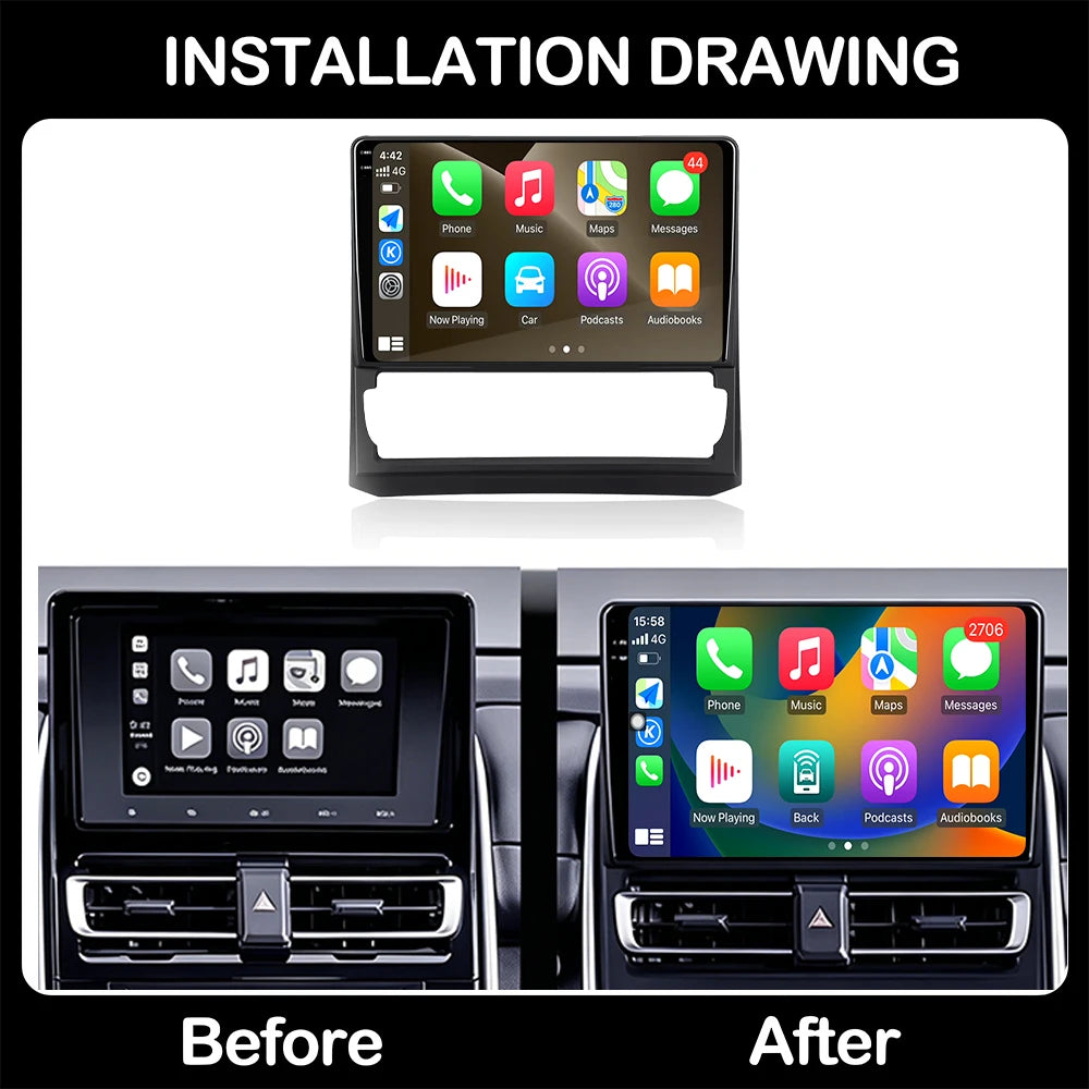 For Toyota Innova 2 2015-2023 Carplay DSP 4G WIFI Android All In One Car Intelligent Syste
