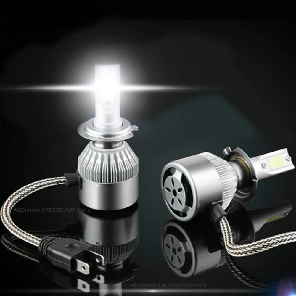 2x H11 LED H7 Car Headlight H4 Hi/Lo H1 H3 H8 HB3 HB4 9005 9006 H9 Light Bulbs 9007 H13 88