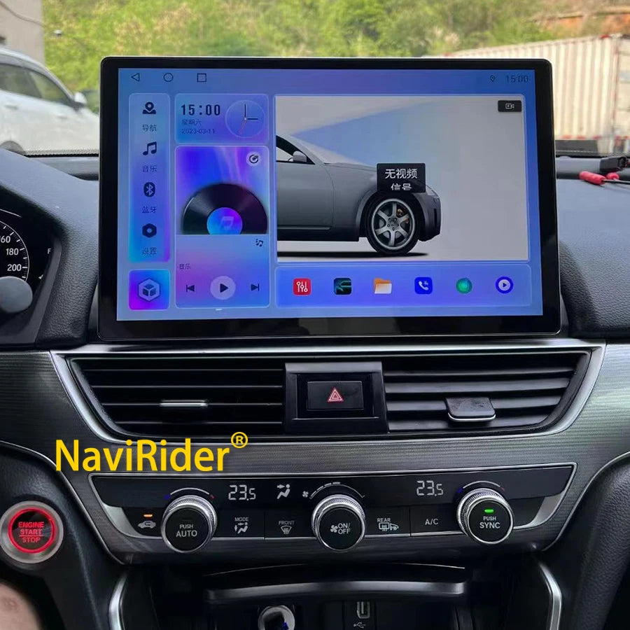For Honda Accord Android 14 Multimedia DVD Player Wireless Carplay GPS Navigation 13" Touc