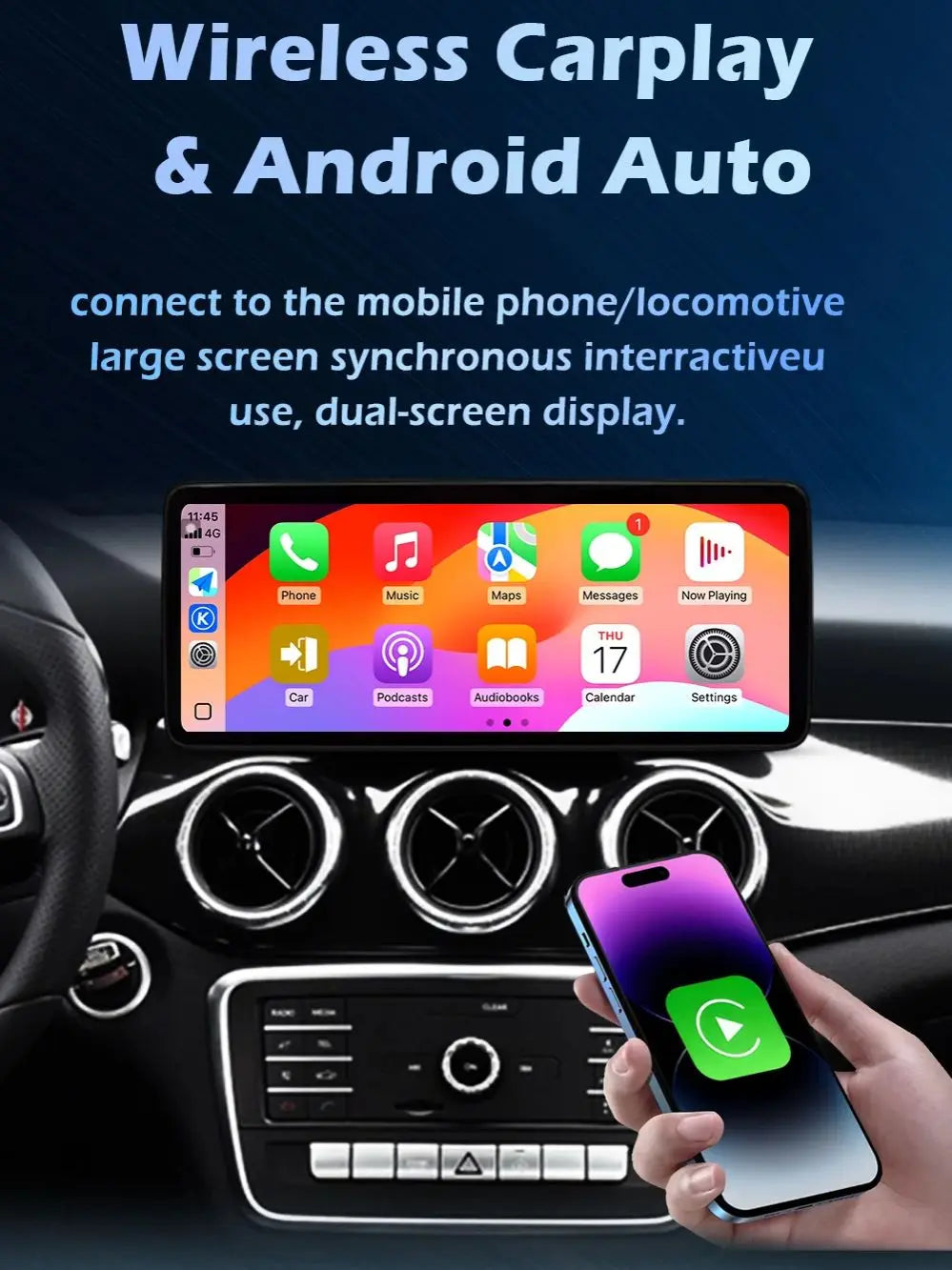 QLED Screen Right Hand Drvie Android16 For Mercedes Benz E Class W212 2009 - 2015 Wireless