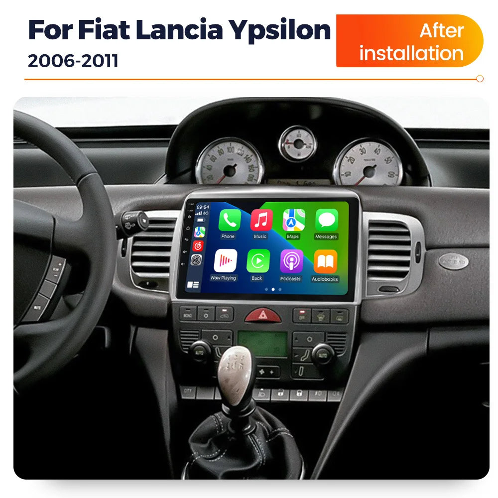 Car Radio Wireless Carplay Android Auto For Lancia Ypsilon 2006 2007 2008-2011 Multimedia