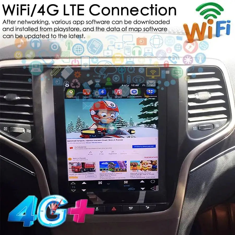 8+256G Android15 Screen Car Radio For Jeep Grand Cherokee 2014 2015 2016 2017 Car Stereo G | AUTOKITSHOP