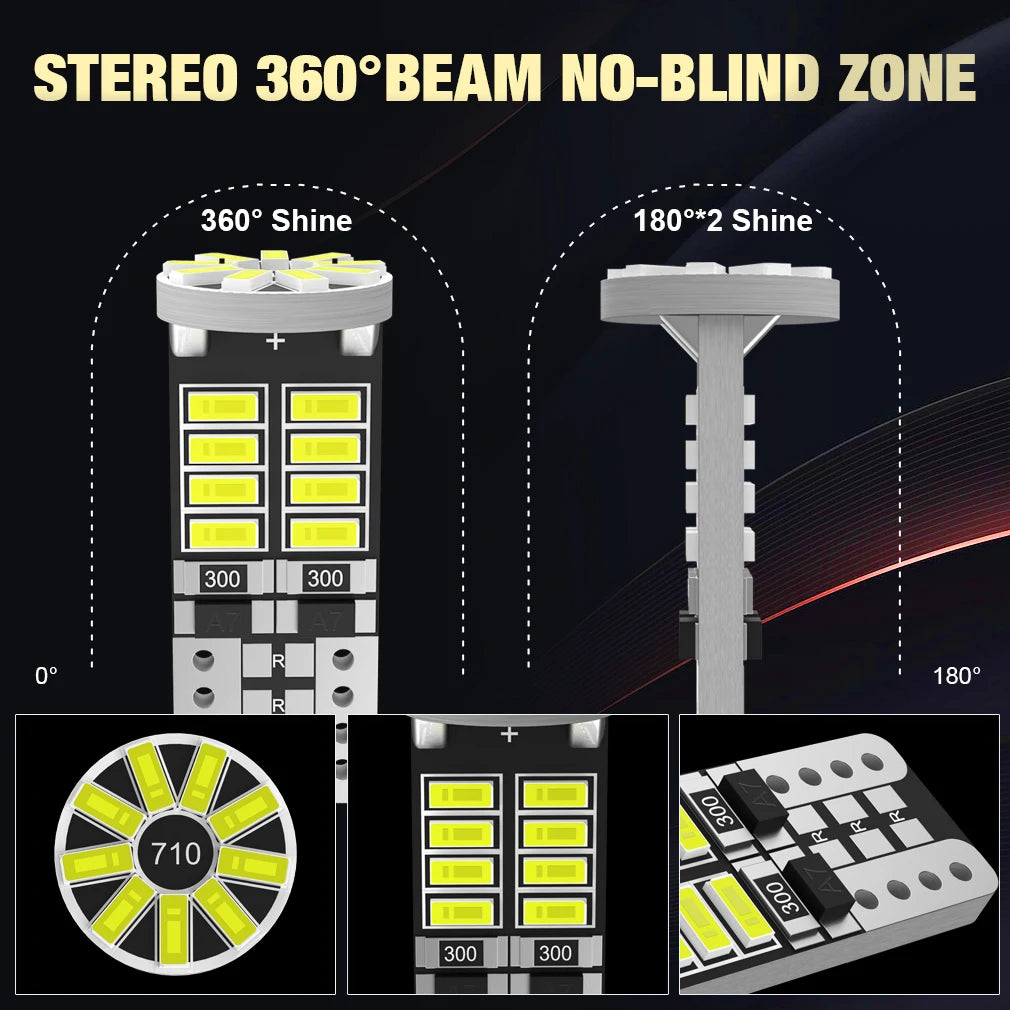 2/10x W5W T10 Led Bulbs Canbus 168 194 501 Led 5w5 Car Interior Dome Reading License Plate