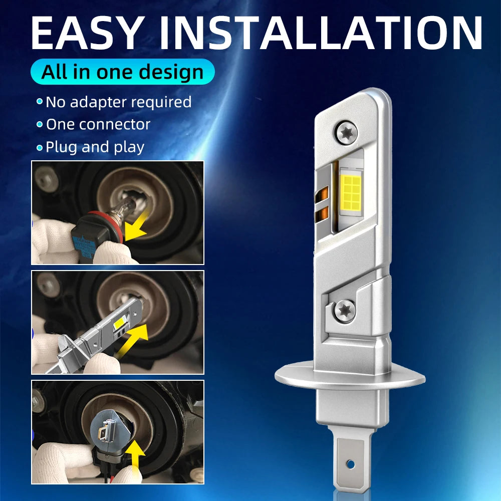 2X 25000LM 130W H1 High Beam Canbus LED Headlight 6000K White 12V For Renault Scenic 2 200