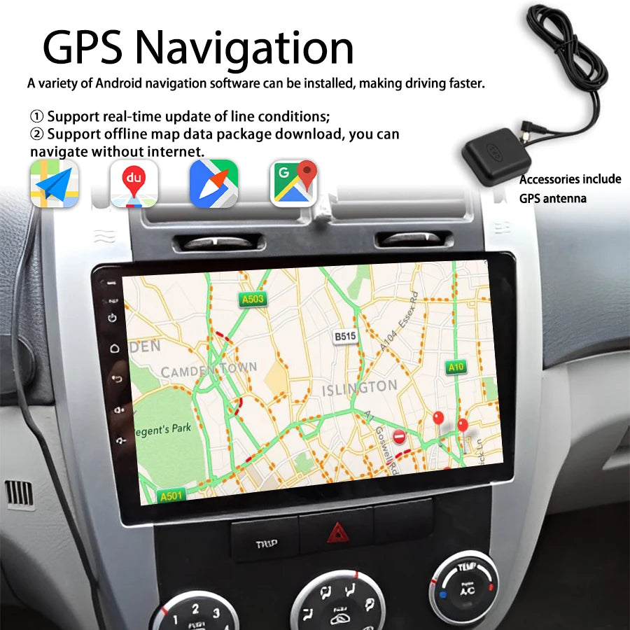 For KIA Cerato 2004-2008 128GB Rom Android 13 Car Multimedia GPS Video Player Auto Bluetoo | AUTOKITSHOP