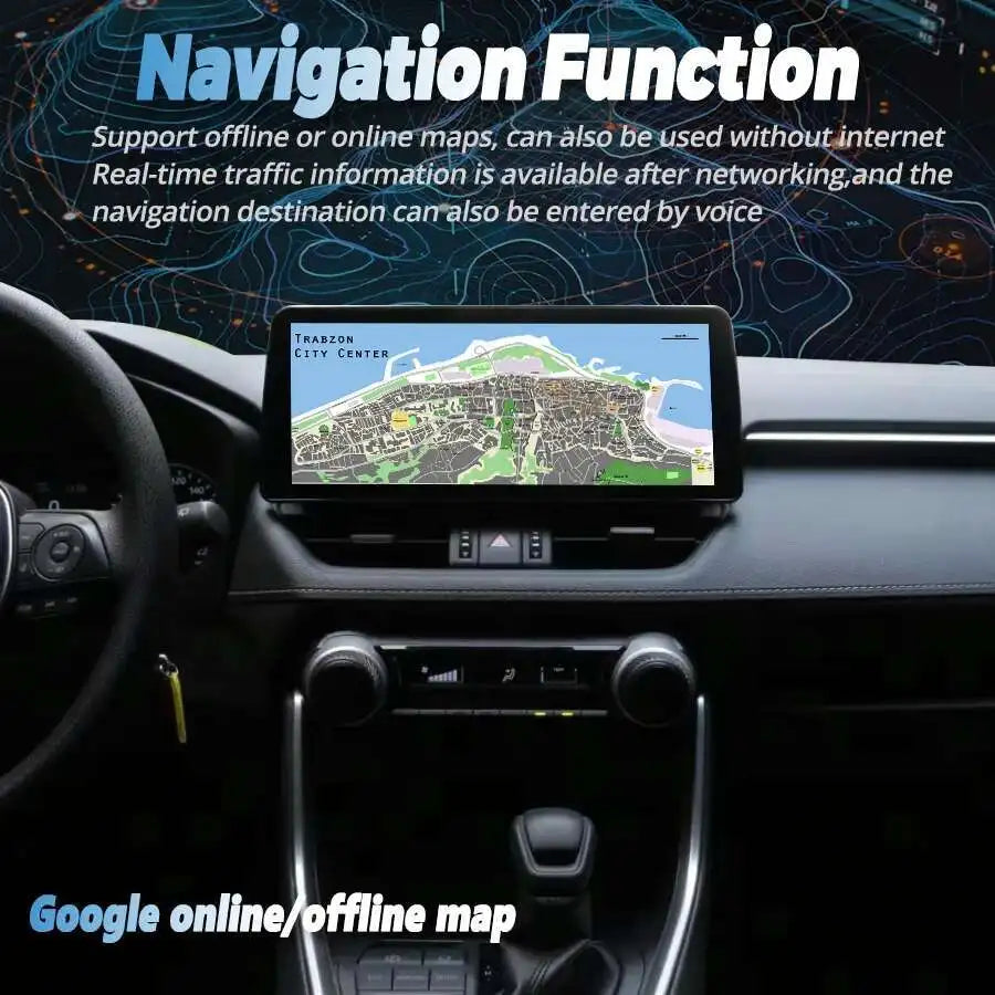 NaviRider 12.3 Inch Android 14 Screen For Toyota RAV4 Prime XSE 2021 2022 Car Multimedia V