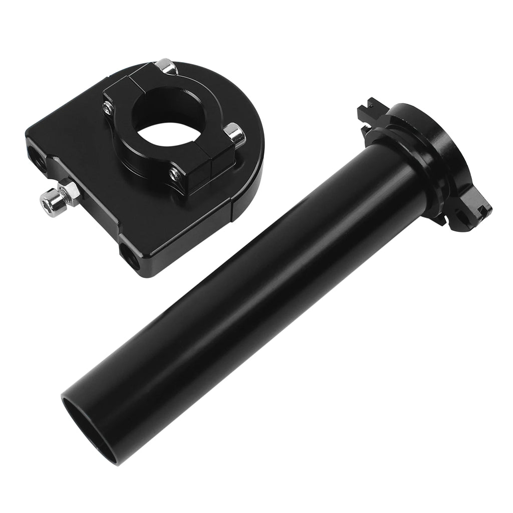 Black Aluminum 7/8 Inch Twist Throttle Accelerator Handle Grips For Dirt Bike Scooter Gas Motorc - Automotive LED Light