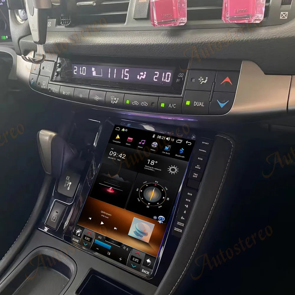 9'' 8+256GB Android 12 For Lexus CT200 CT200H CT 2011-2022 Car Tesla Radio Multimedia Play