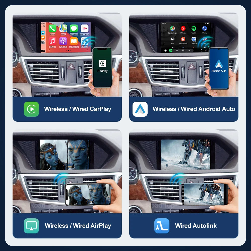 Road Top Wireless CarPlay for Mercedes Benz E-Class W212 E Coupe C207 NTG4.5/4.7/5.0 2011- | AUTOKITSHOP