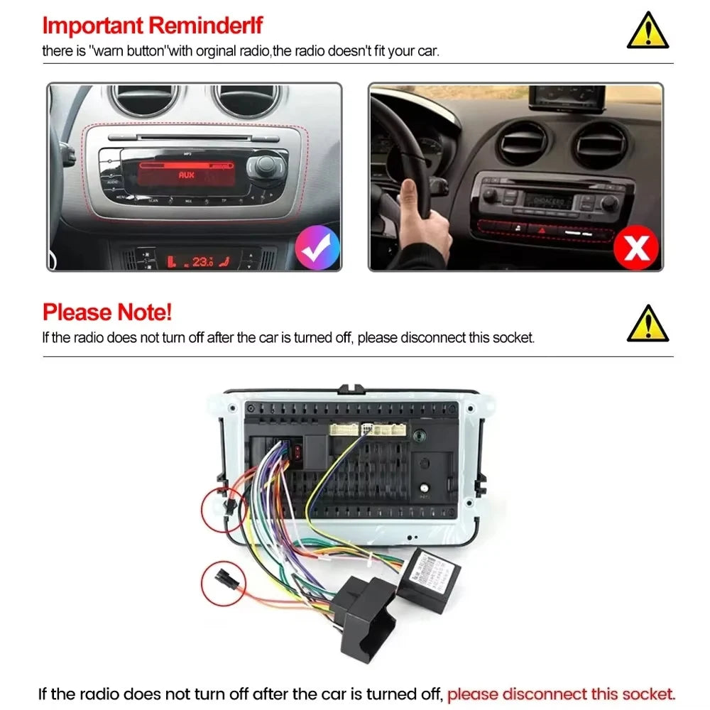 Android 16 For Seat Ibiza 6j 2009 2010 2011 2012 Multimedia Video Player Gps navigation Ca | AUTOKITSHOP