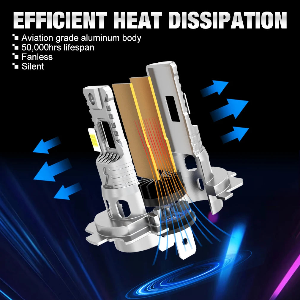 TOAUTO H4 LED Light 100W 20000LM HB3 9005 HB4 9006 H11 H8 H7 LED Headlight 36 CSP Car High Power Lamp Auto With Fan Turbo Lights