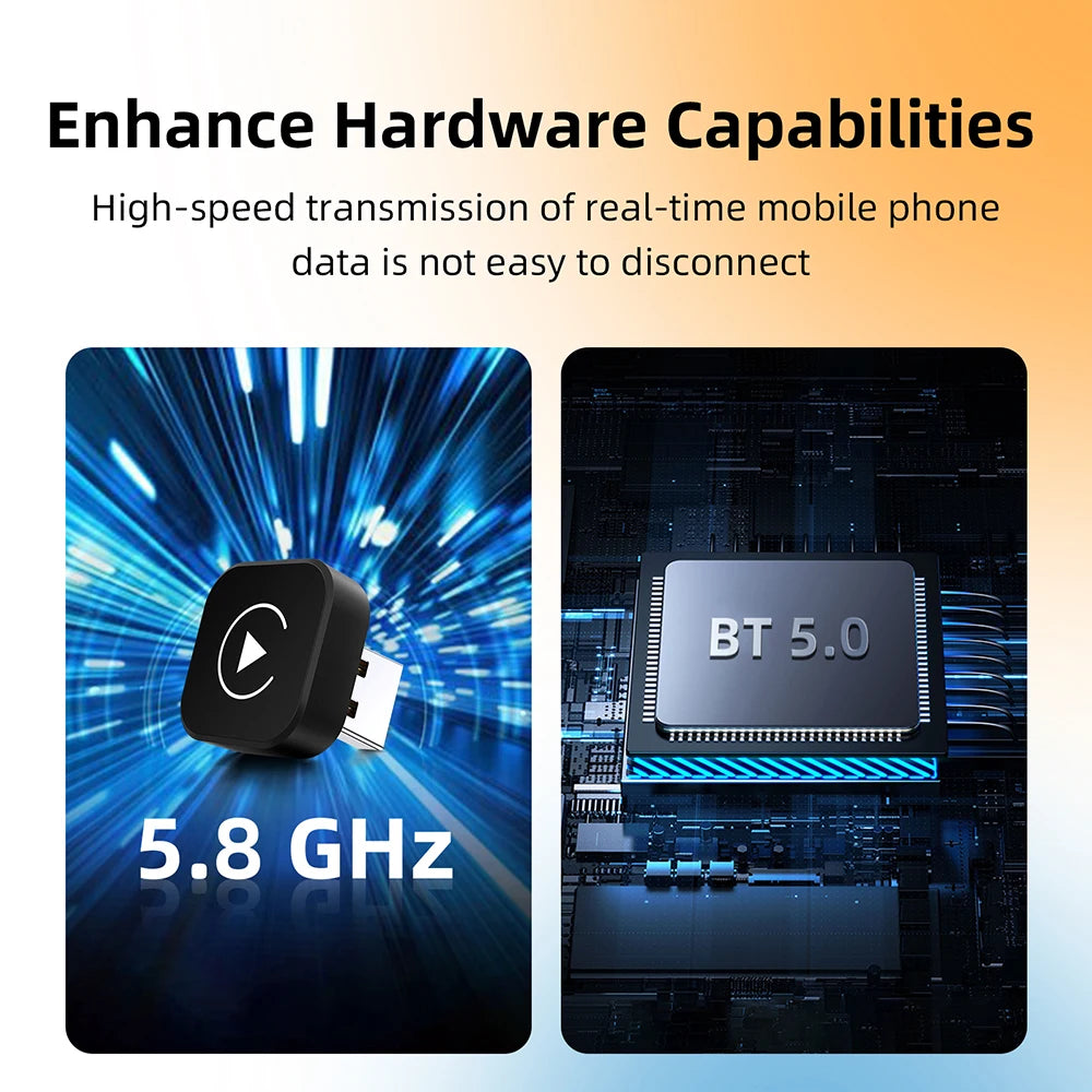 2in1 Wireless CarPlay Dongle Wireless Android Auto Adapter AI Smart Box For Car With Wired | AUTOKITSHOP