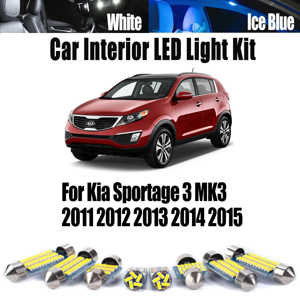 11-Piece LED Interior Light Kit for Kia Sportage 3 MK3 - Canbus Error-Free Bulbs | AUTOKITSHOP