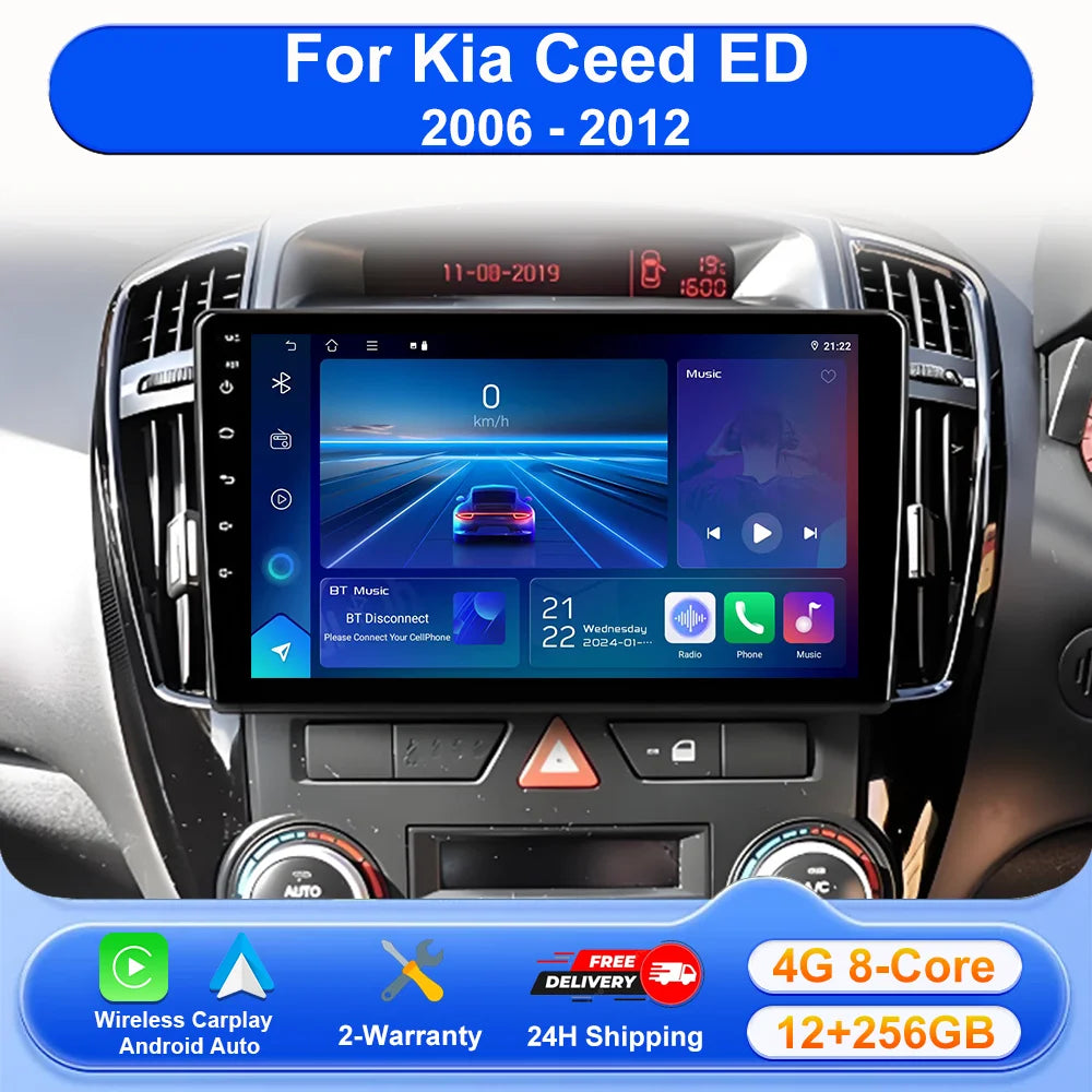 Android 16 Car Radio For Kia Ceed ED 2006 - 2012 Multimedia Video Player GPS Navigation Ca