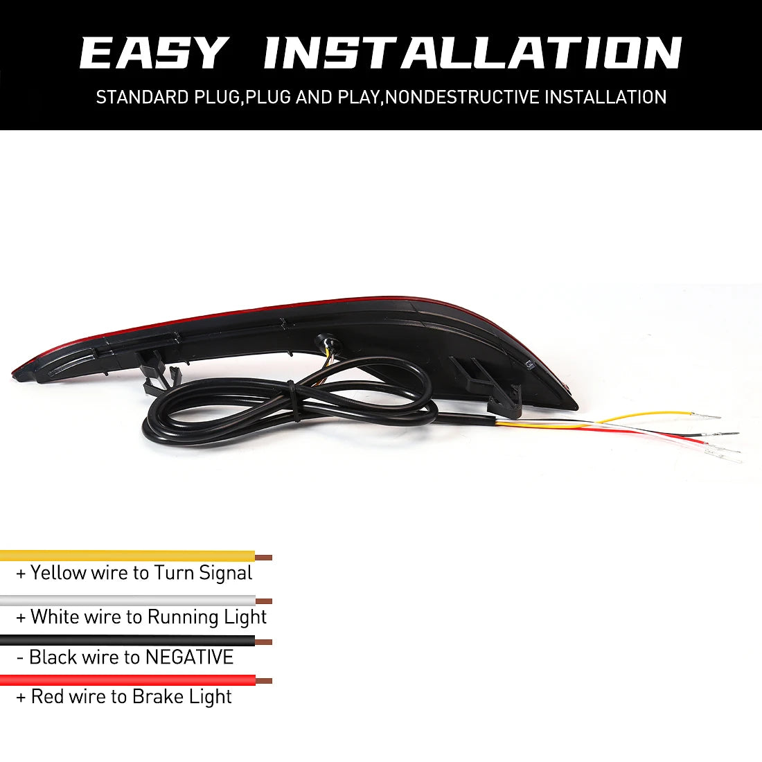 LED Rear Bumper Reflector Light For Chevrolet Malibu XL 2019 2020 2021 2022 2023 Warn Brak | AUTOKITSHOP