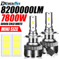 H7 LED Headlight 7800W 3570 CSP Chip H4 H1 H11 H8 9005 9006 HB3 HB4 H9 4300K 6000K 8000K T