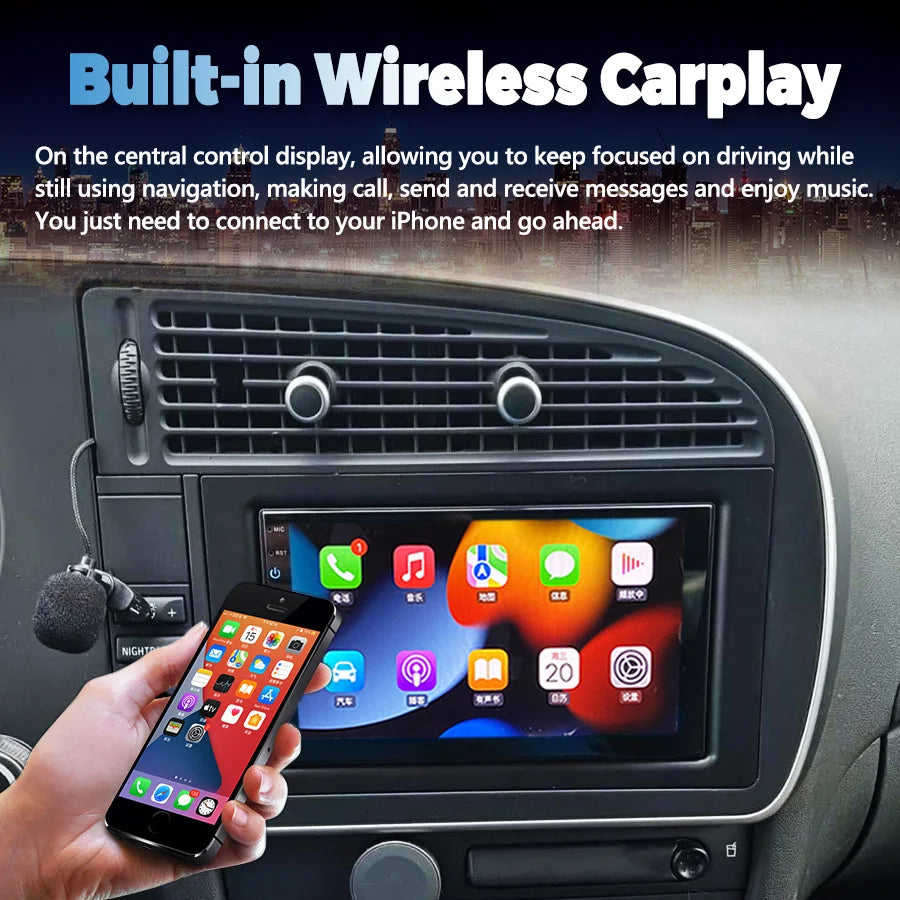 2 Din Android 14 For SAAB 9-3 93 2007 2008 Video Player Head Unit Auto Car GPS Navigation  | AUTOKITSHOP