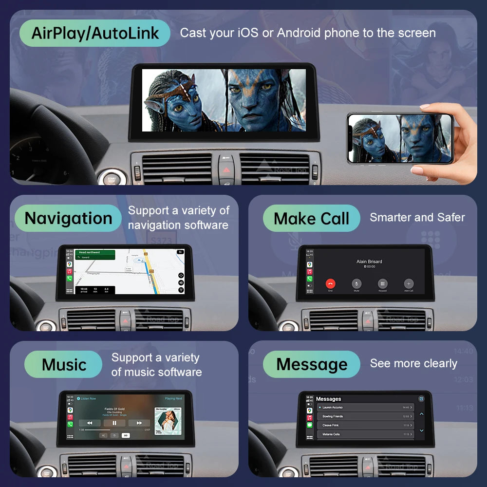 Wireless CarPlay Android Auto Car Multimedia Screen For BMW 1 Series E81 E82 E87 E88 CCC C | AUTOKITSHOP