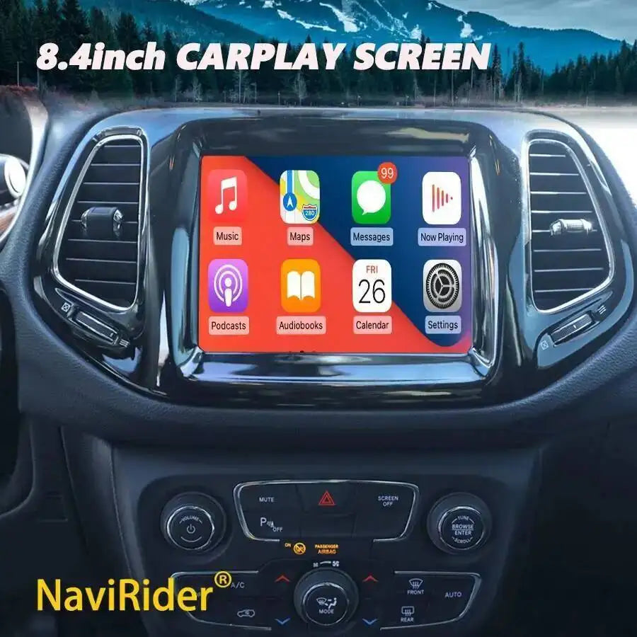 8.4inch Car Radio Multimedia Video Player Qled Screen For Jeep Compass 2017 2018 2019 GPS