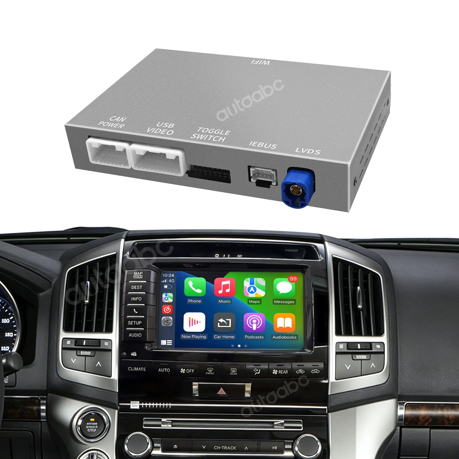 Wireless CarPlay Android Auto Retrofit Kit For Toyota Land Cruiser LC200 2013-2015 with Ai | AUTOKITSHOP