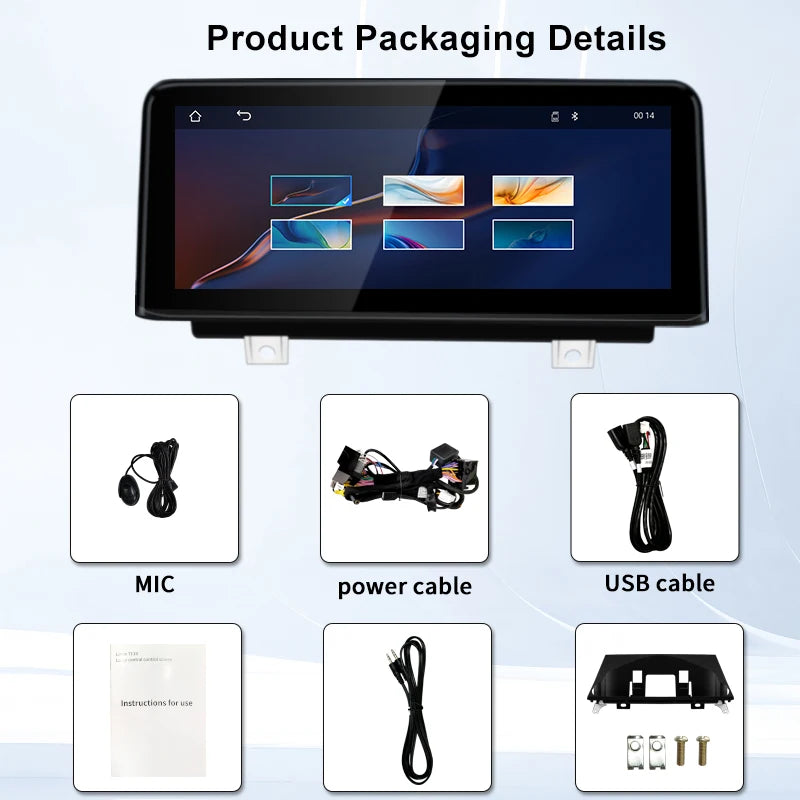 Linux 10.25" Touch Screen Display 1920*720 For BMW X5 E70 X6 E71 CCC CIC Wireless Carplay