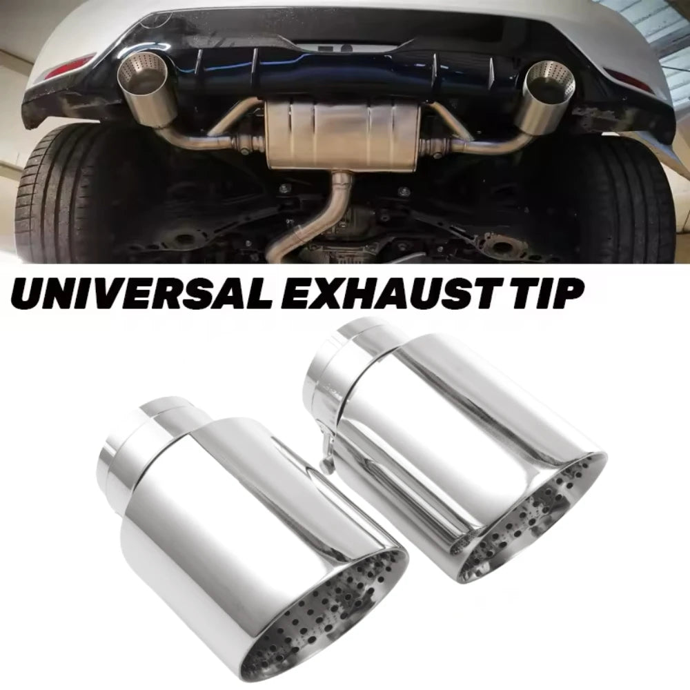 1pcs CARS attachment Exhaust pipe stainless steel 304 tail throat horn outlet hole large diamete - Automotive LED Light