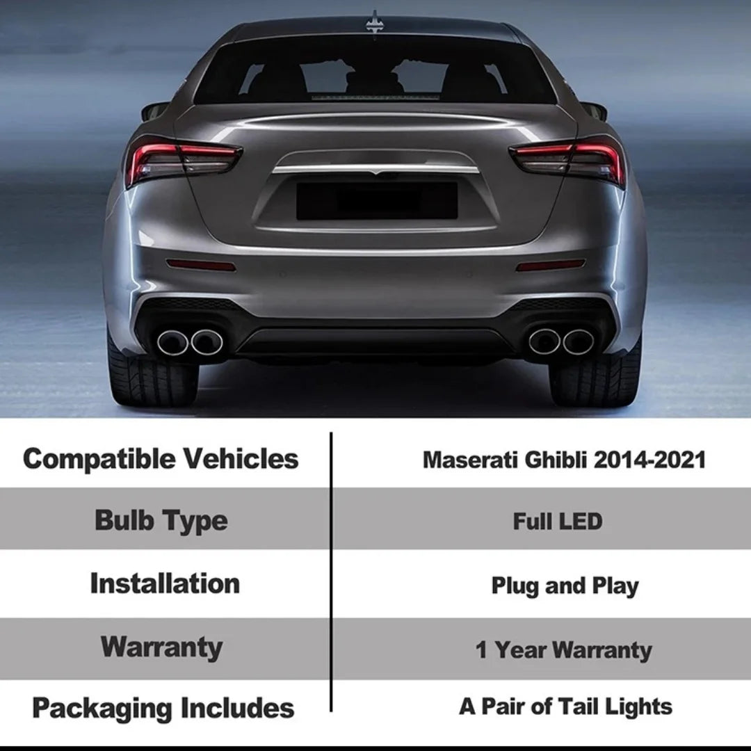 Car Styling For Maserati Ghibli Taillight 2014-2022 Upgrade Rear Tail Lights Assembly DRL