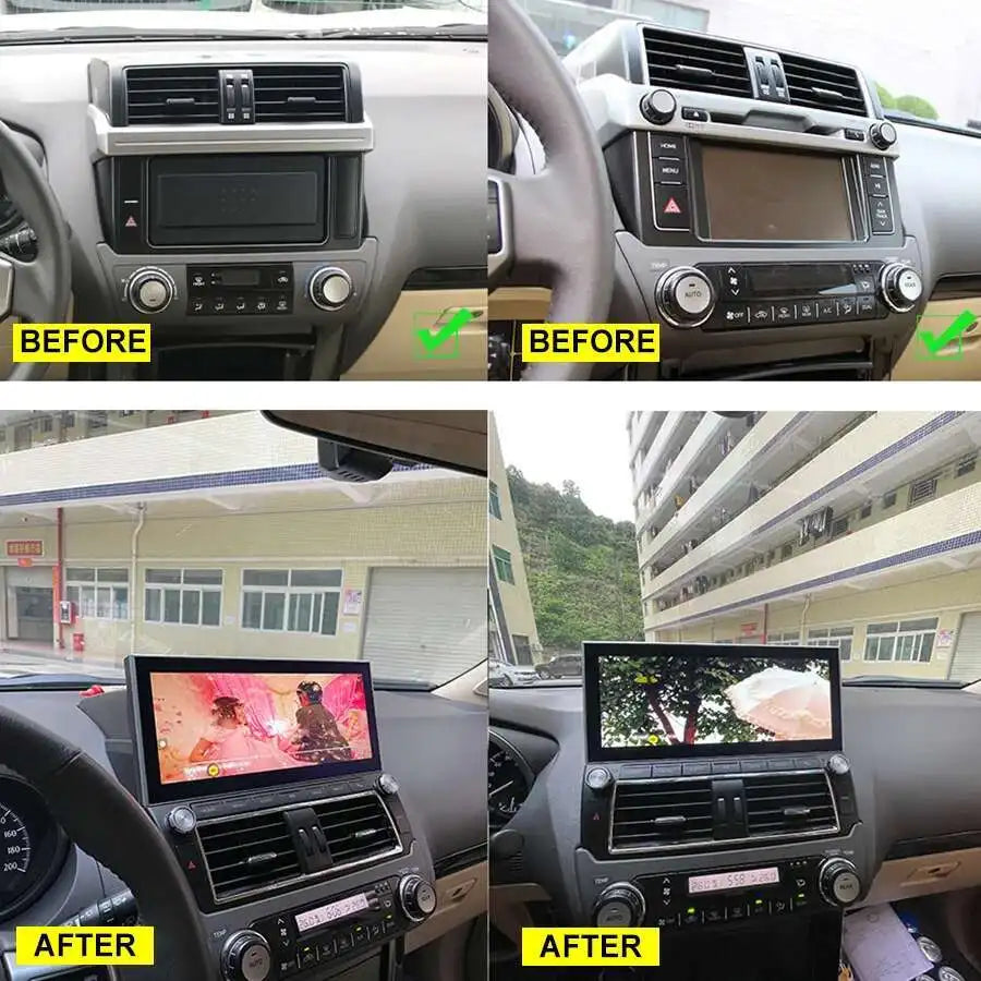 12.3inch Android 14 Touch Screen For Toyota Land Cruiser Prado 150 LC150 2014-2017 Car Rad