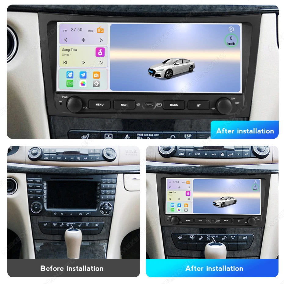 MEKEDE&NAVIFLY 2 Din Car radio For Mercedes Benz E-class W211 E200 E220 E300 E350 E240 E27