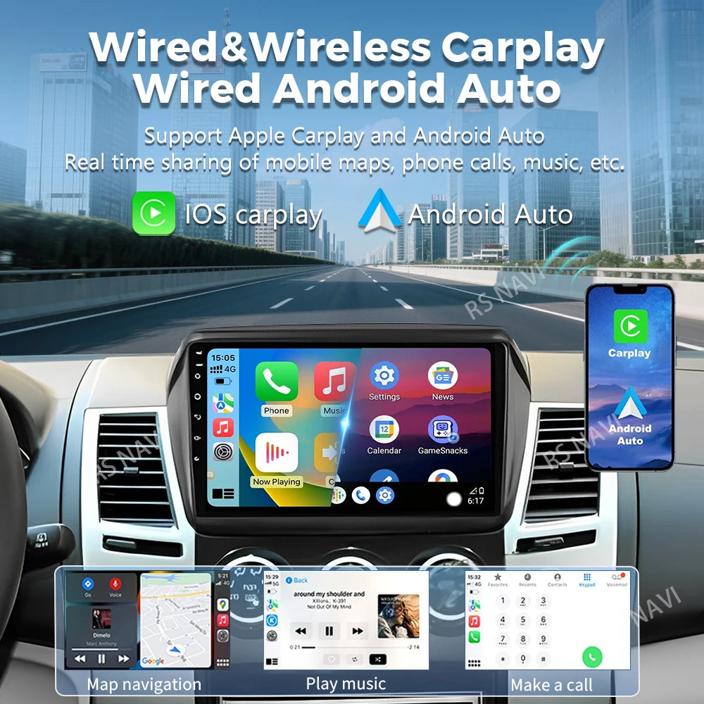 Plug and Play Android 16 For Mitsubishi Pajero Sport 2 2008 - 2016 L200 Triton 2006 - 2014