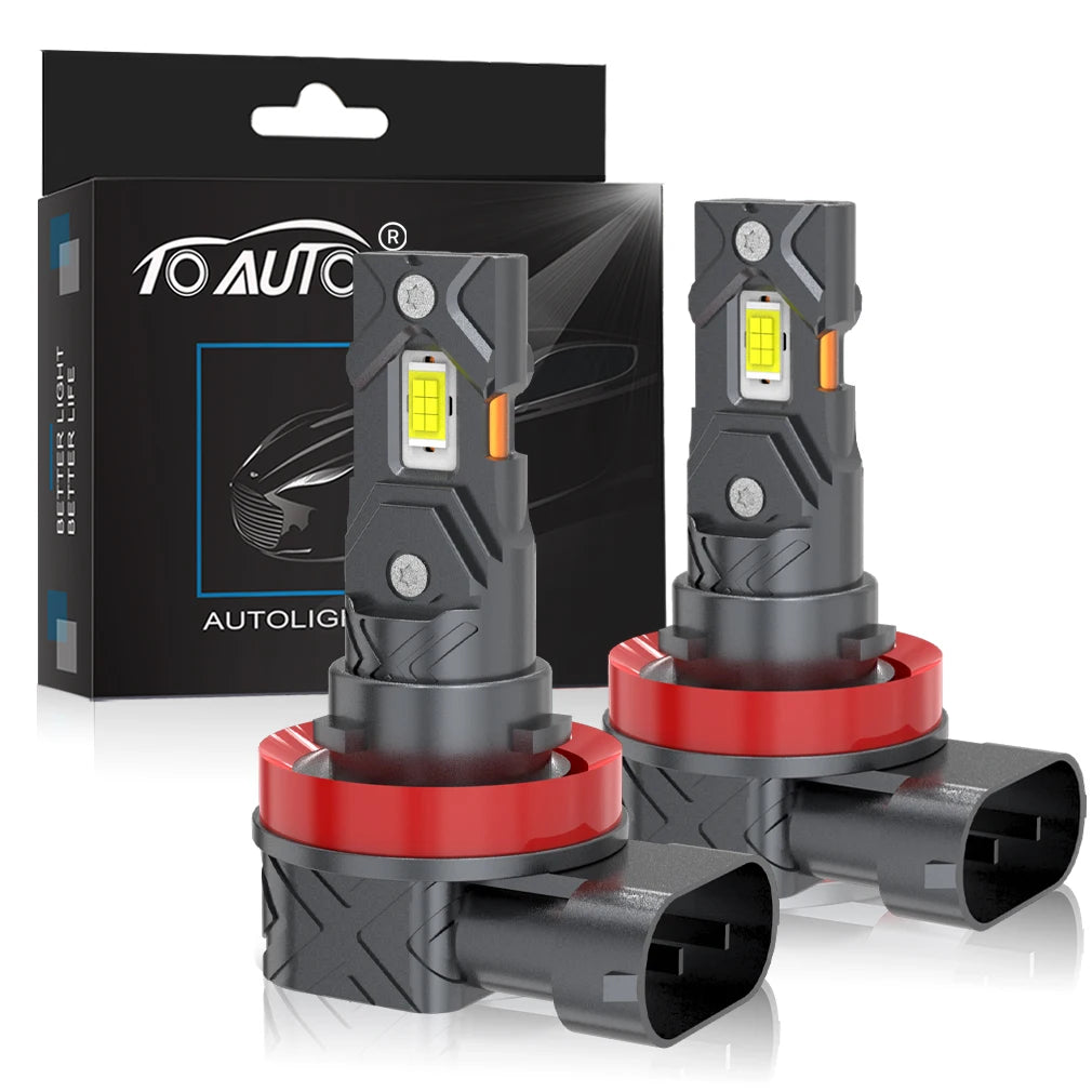 TOAUTO H11 LED Fog Lights Bulbs 9005 9006 LED Headlights Canbus 40000LM 100W 6000K Headlig