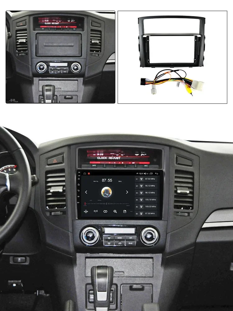 Car Radio Frame Cable Dash Mount Kit for Mitsubishi Pajero 2006-2014 Android 2 Din Stereo  | AUTOKITSHOP