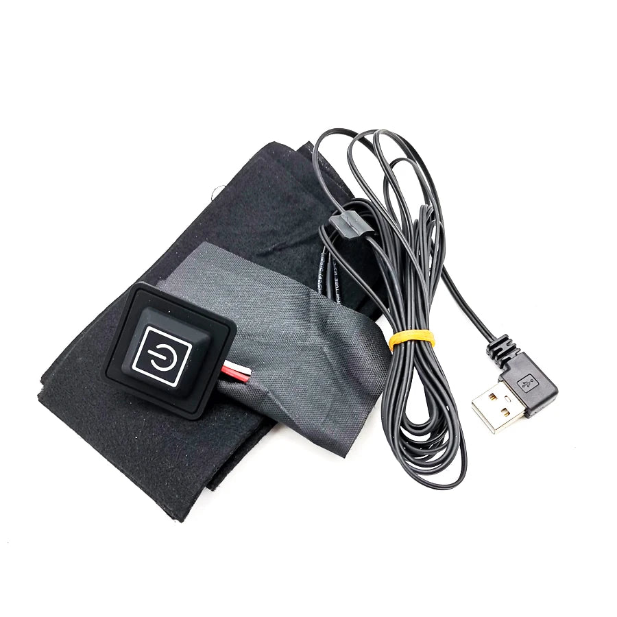 5 in 1 USB Electric Heated Jacket Heating Pad Themal Warm Winter Car Heating Vest Pads sup
