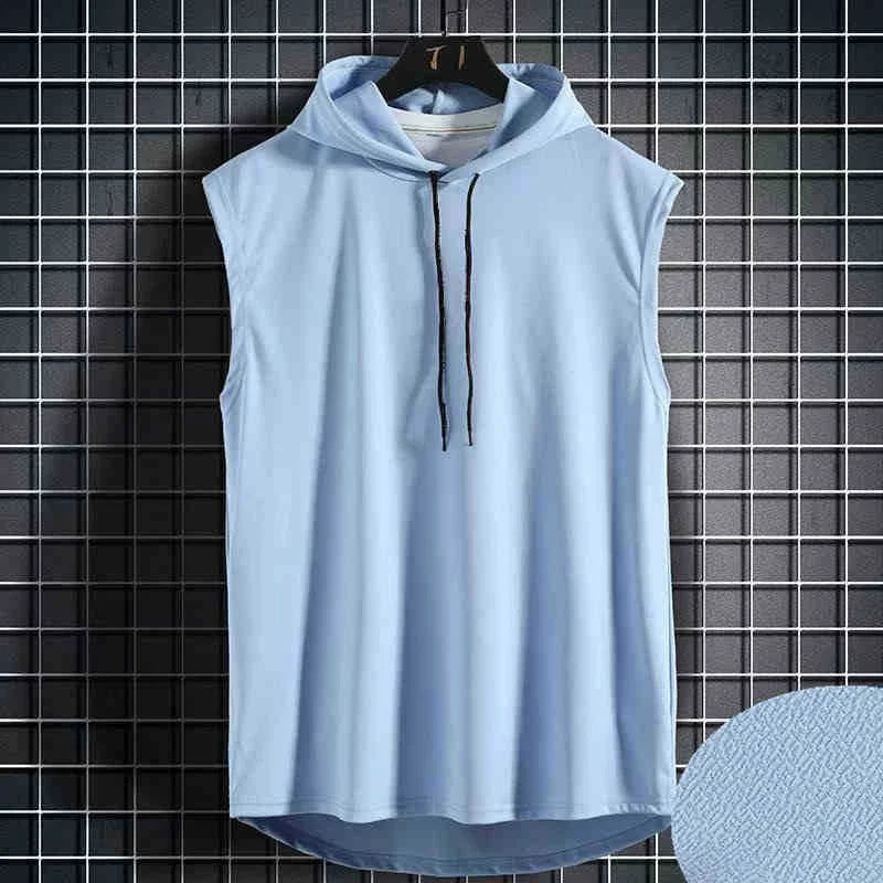 Solid Color 2023 Brand New Men's Tank Tops Vest Sleeveless Tees For Male Hooded Man Vests Tops H - Automotive LED Light