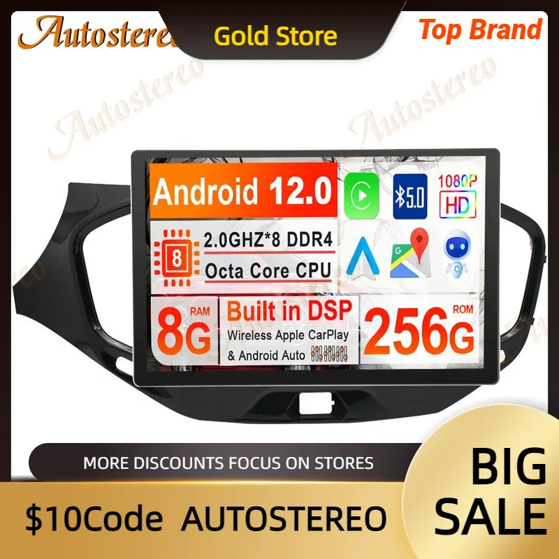Auto Stereo Android 13 13.3 Inch For LADA Vesta Cross Sport 2015-2020 Car GPS Navigation M
