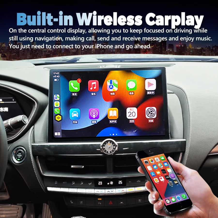 13.3inch Android 14 For Cadillac CT5 CT6 2020-2023 Stereo Car GPS Navigation Multimedia Vi