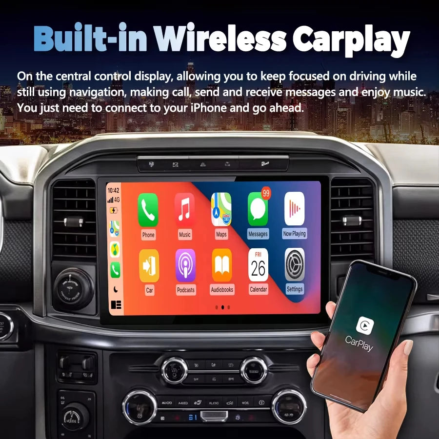 S New Andorid Screen For Ford F150 2015-2025 Car Radio GPS Navigation Stereo Head Unit Mul | AUTOKITSHOP