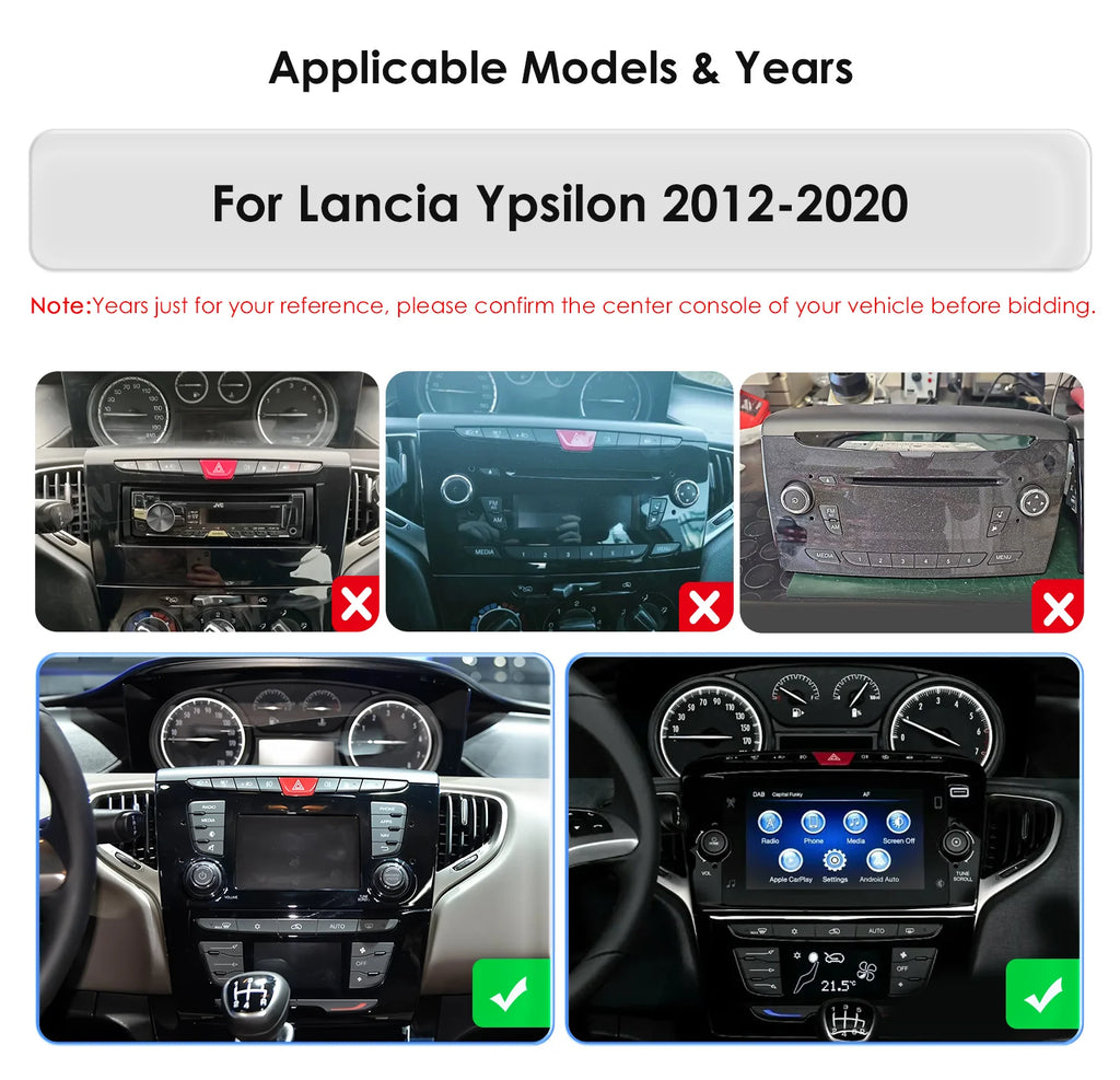 4G DSP Carplay Android Auto Car radio For Lancia Ypsilon 2012-2018 2019 2020 multimedia 2d