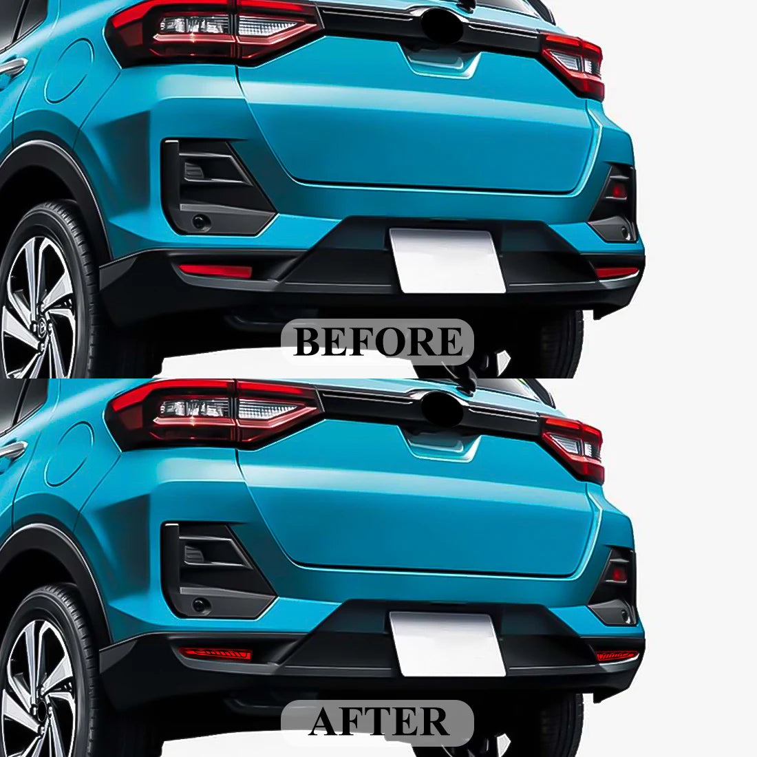 For Toyota Raize 2019 2020 2021 2022 LED Rear Bumper Reflector Light Auto Brake Warning La | AUTOKITSHOP