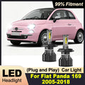 Car LED Headlight 6000K White H4 High Low Beam Headlamp 30000LM 300W For Fiat Panda 169 20