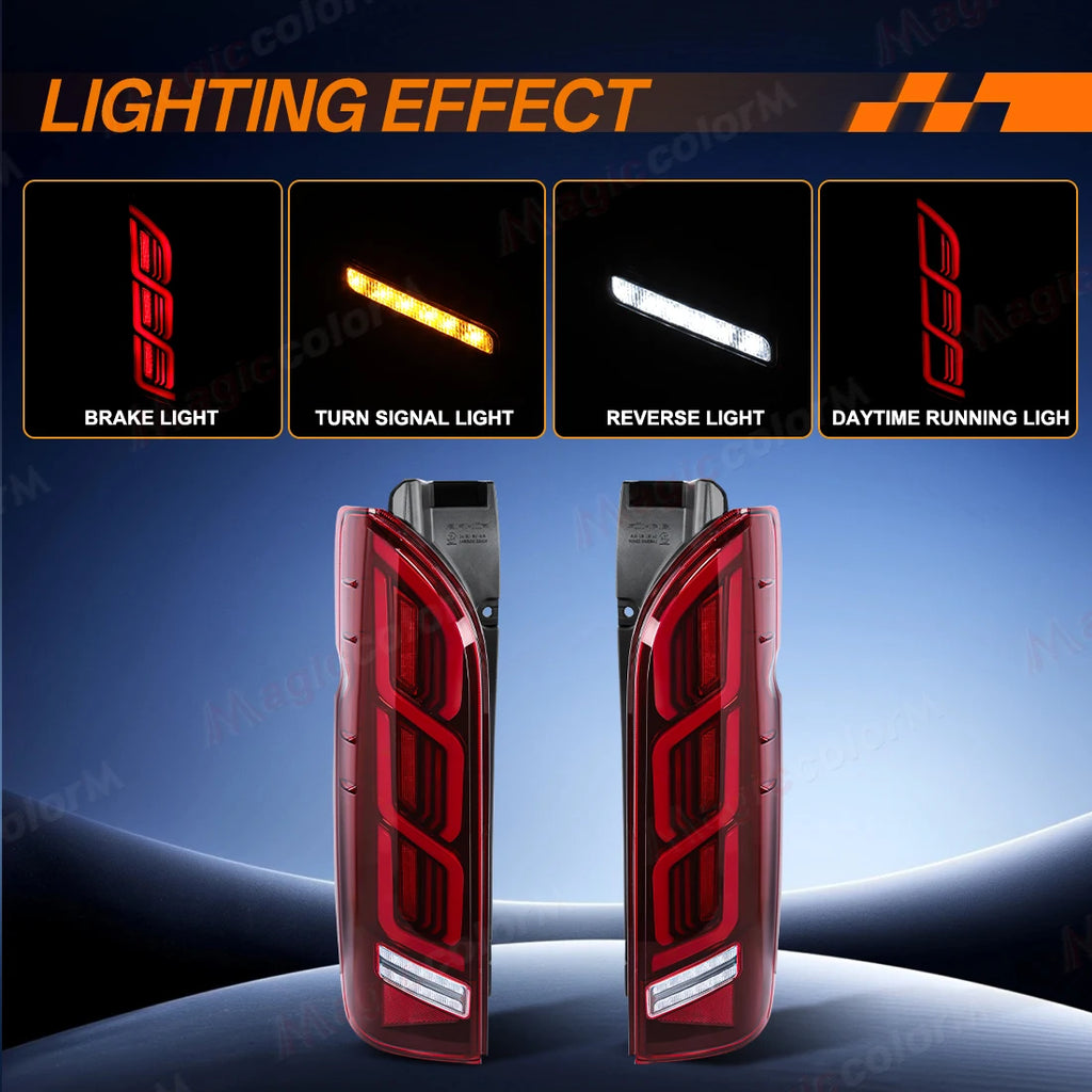 For Toyota Hiace 2005 2006 2007 2008 - 2015 2016 2017 2018 Car Tail Lamps LED Driving Turn | AUTOKITSHOP