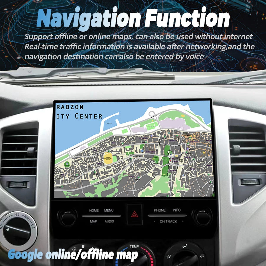 10inch multimedia video PlayerCar qled Screen For Toyota tacoma 2005-2015 built-Min 360 HU
