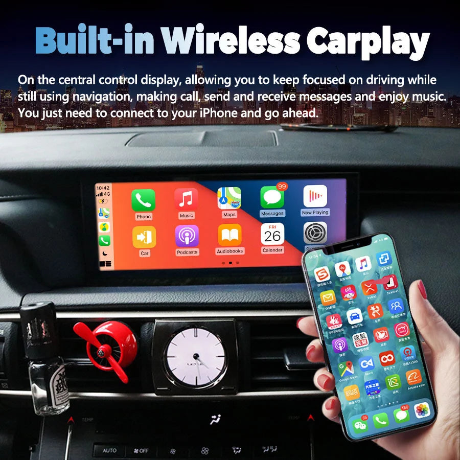 Android 14 Car Multimedia Player For Lexus RC 200t F Sport RC200t RC350 2016 RCF Radio GPS